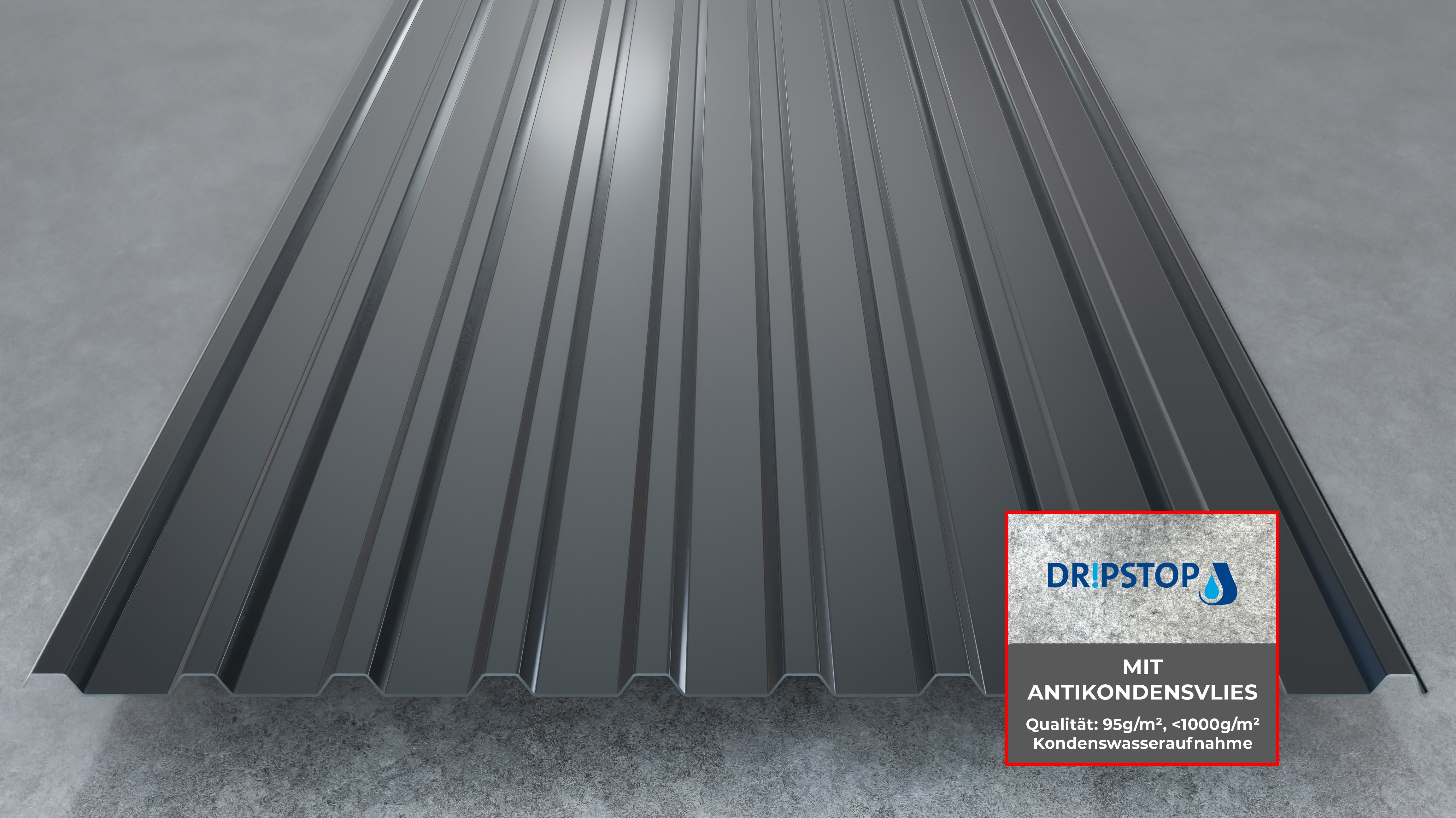 Dachblech H20/115 0,50mm RAL 7016 mit Antikondensvlies