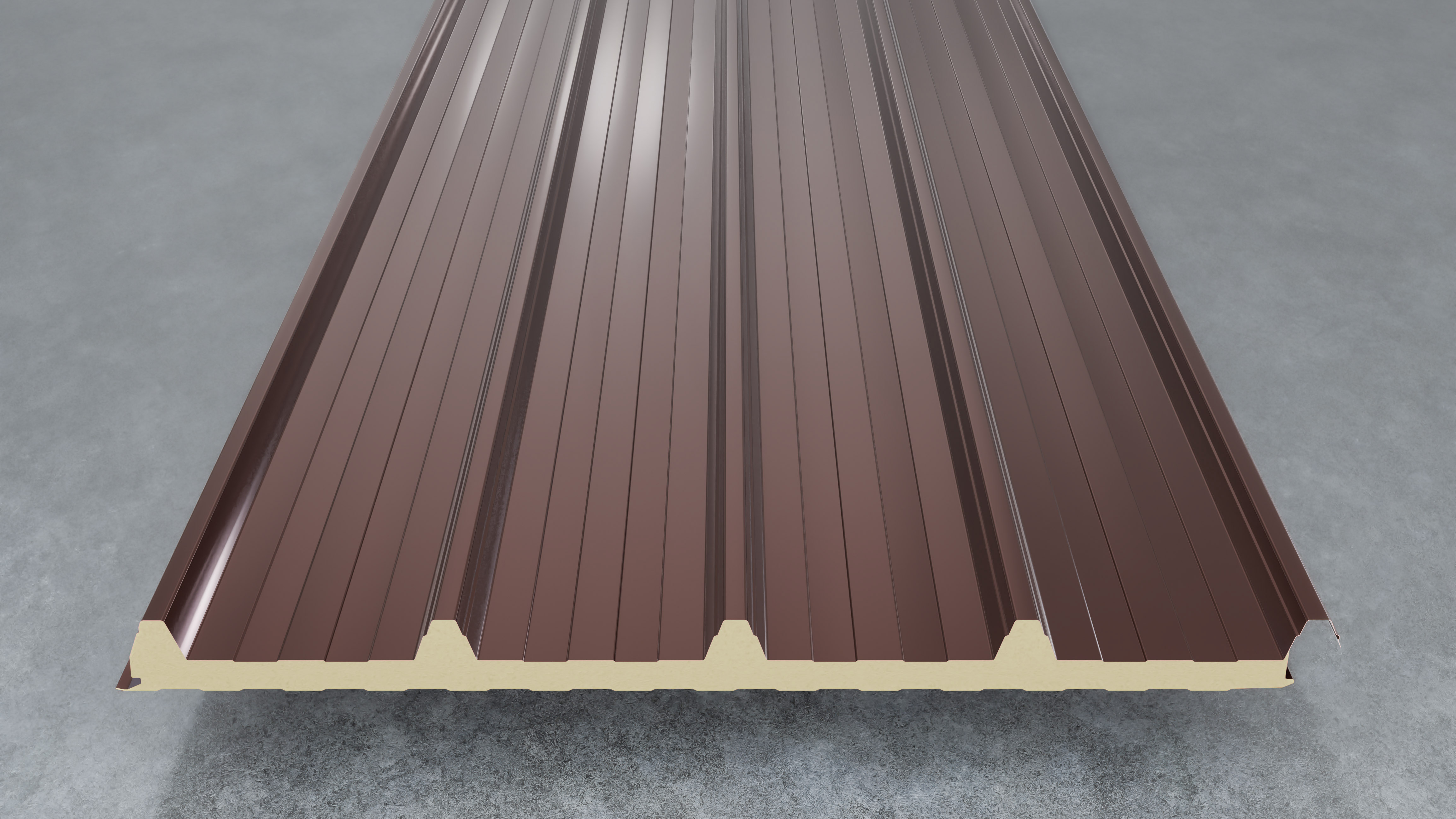 Dachpaneel Penta 70/30mm RAL 8012