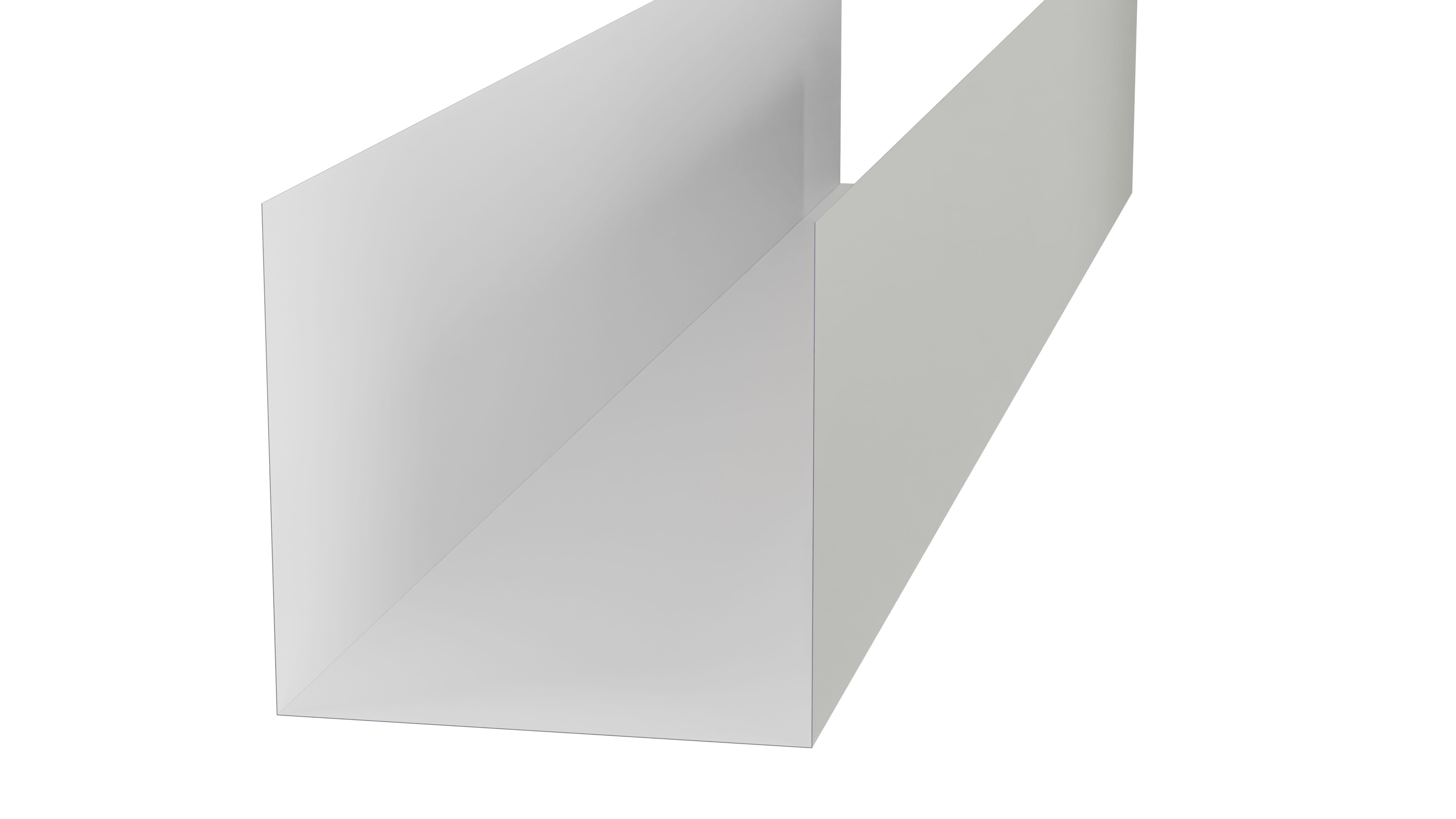 U-Profil 40x42x40x3000mm 0,75mm (passend für 40mm Wandpaneele)