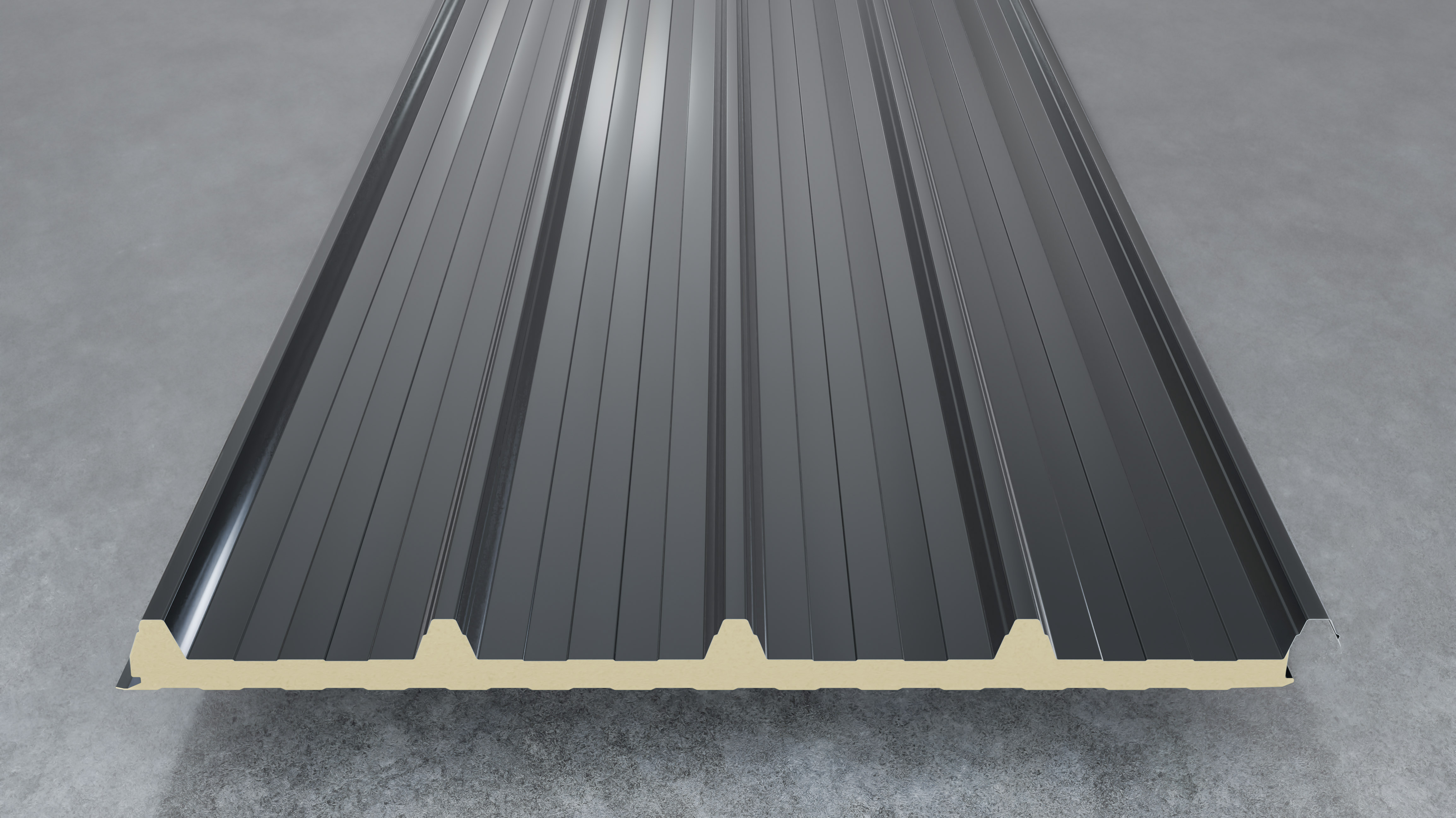 Dachpaneel Penta 70/30mm RAL 7016