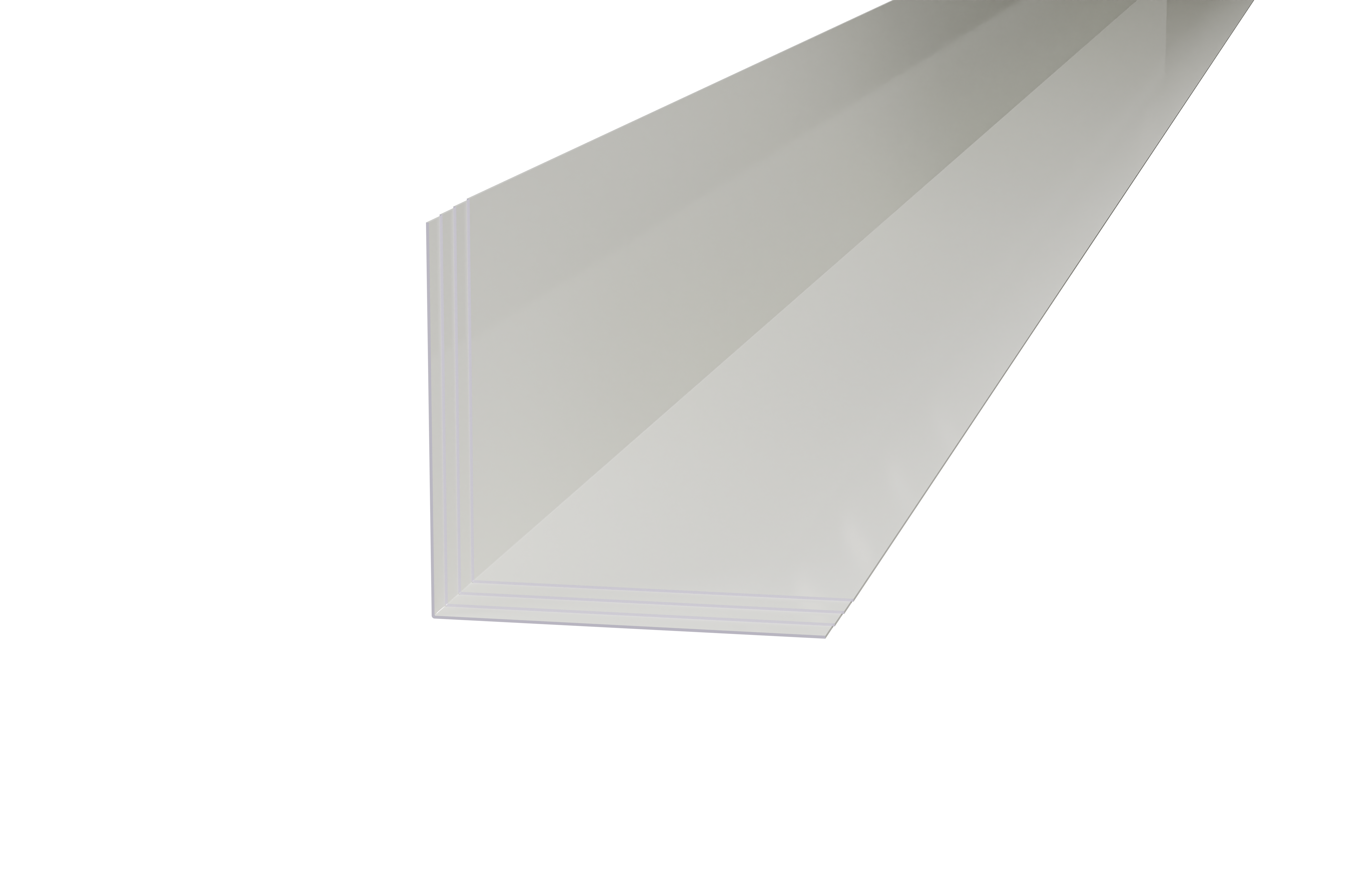 Kleiner Innenwinkel 100x100x3000mm 0,75mm RAL 9002