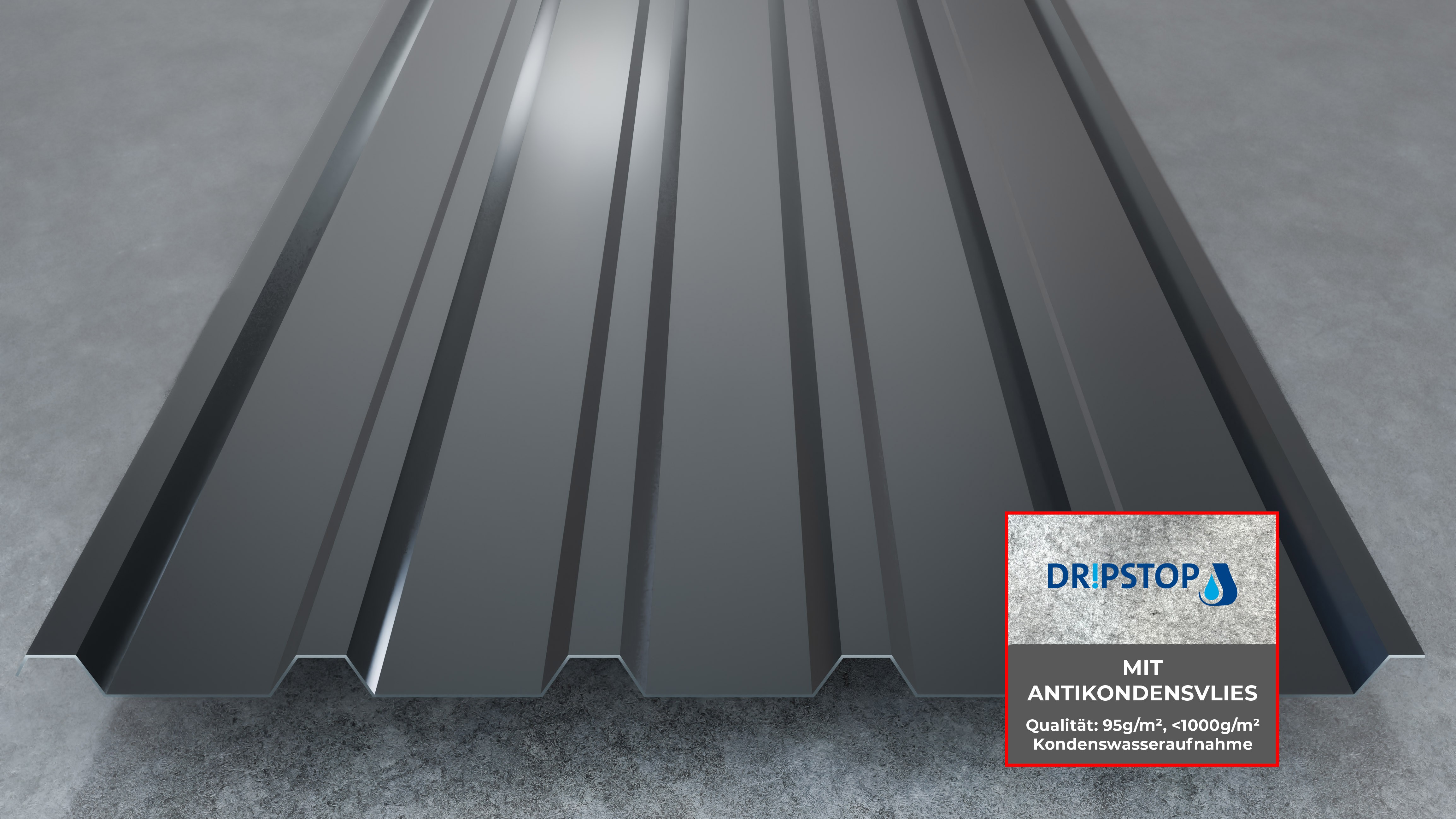 Dachblech H35/207 0,75mm RAL 7016 mit Antikondensvlies